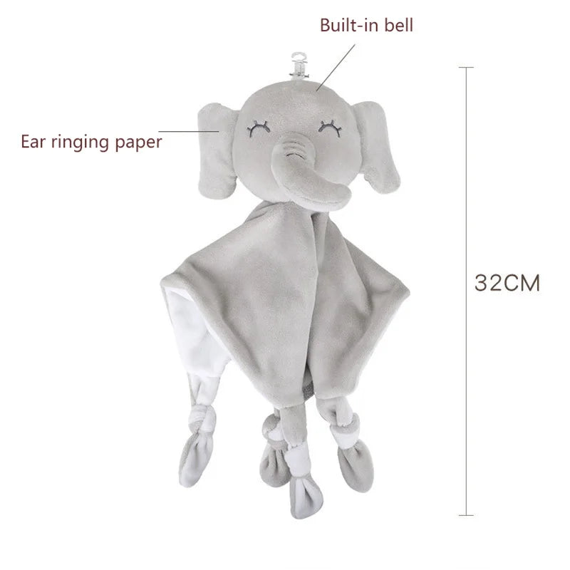 Baby Appease Towel Soft Bunny Comforter Toys Kids Plush Comforter Towel Animal Sleeping Doll Toy Infant Stroller Toy Xmas Gifts