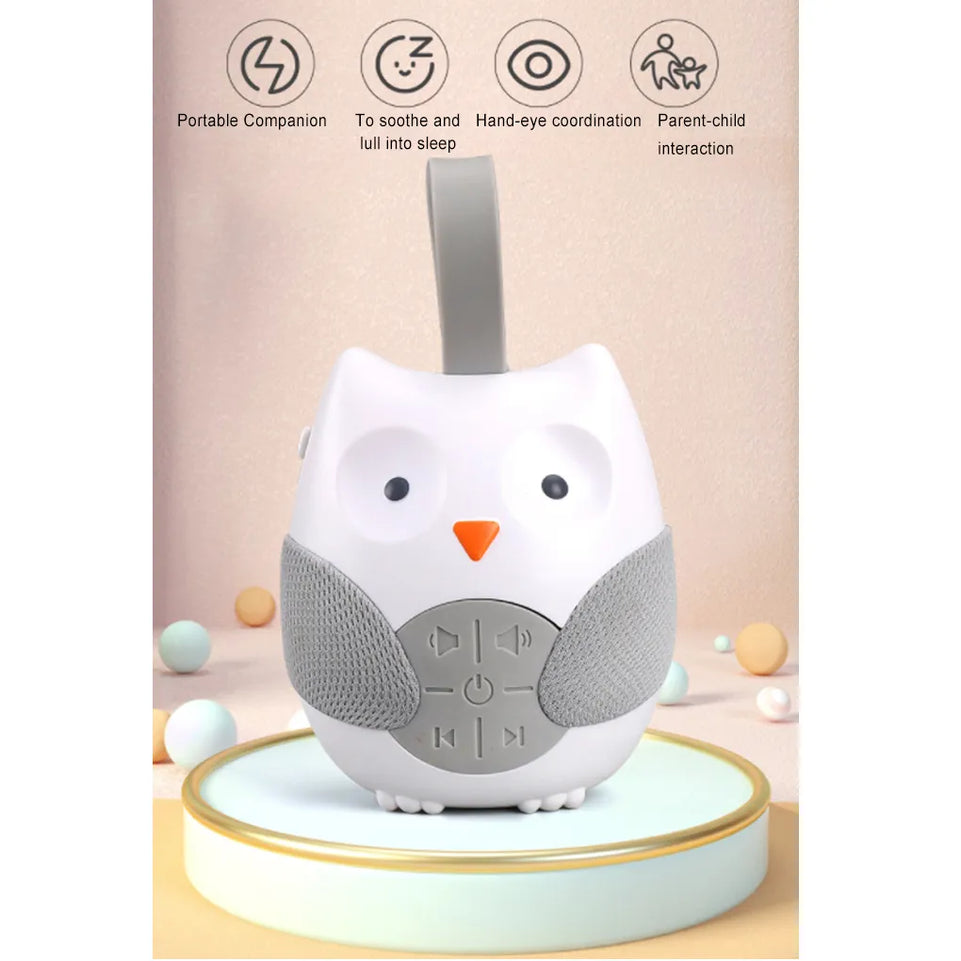 Owl Baby Musical Player Sleeping Noise Machine Toddlers Interactive Toys Silicone Strap Cartoon Early Education Gift