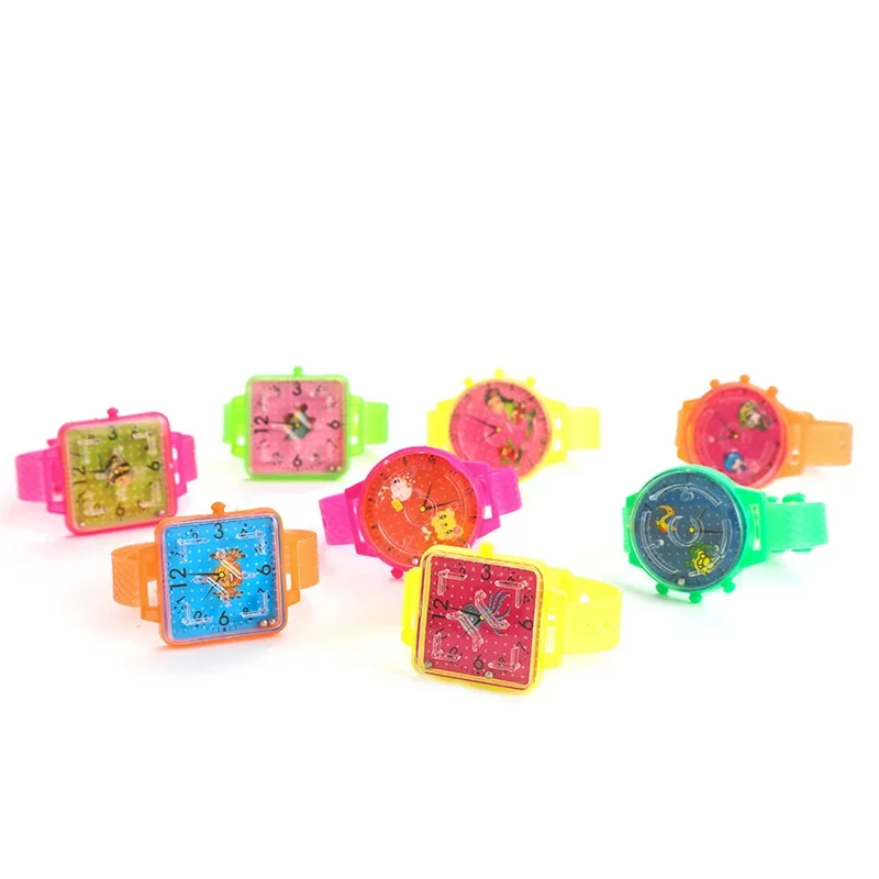 Mini Color Maze Children's Watch Toys Plastic Labyrinth Ball Kids Birthday Party Favors Baby Return Gift Present
